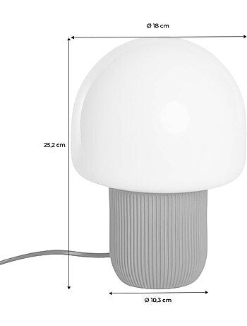 Lampe de table intérieur résine et PVC Ø18cm Sano