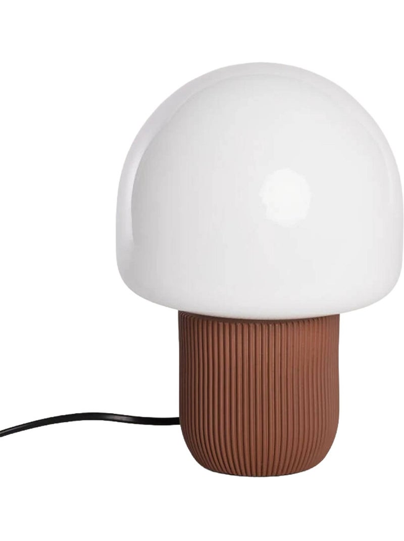 Lampe de table intérieur résine et PVC Ø18cm Sano Marron - Kiabi