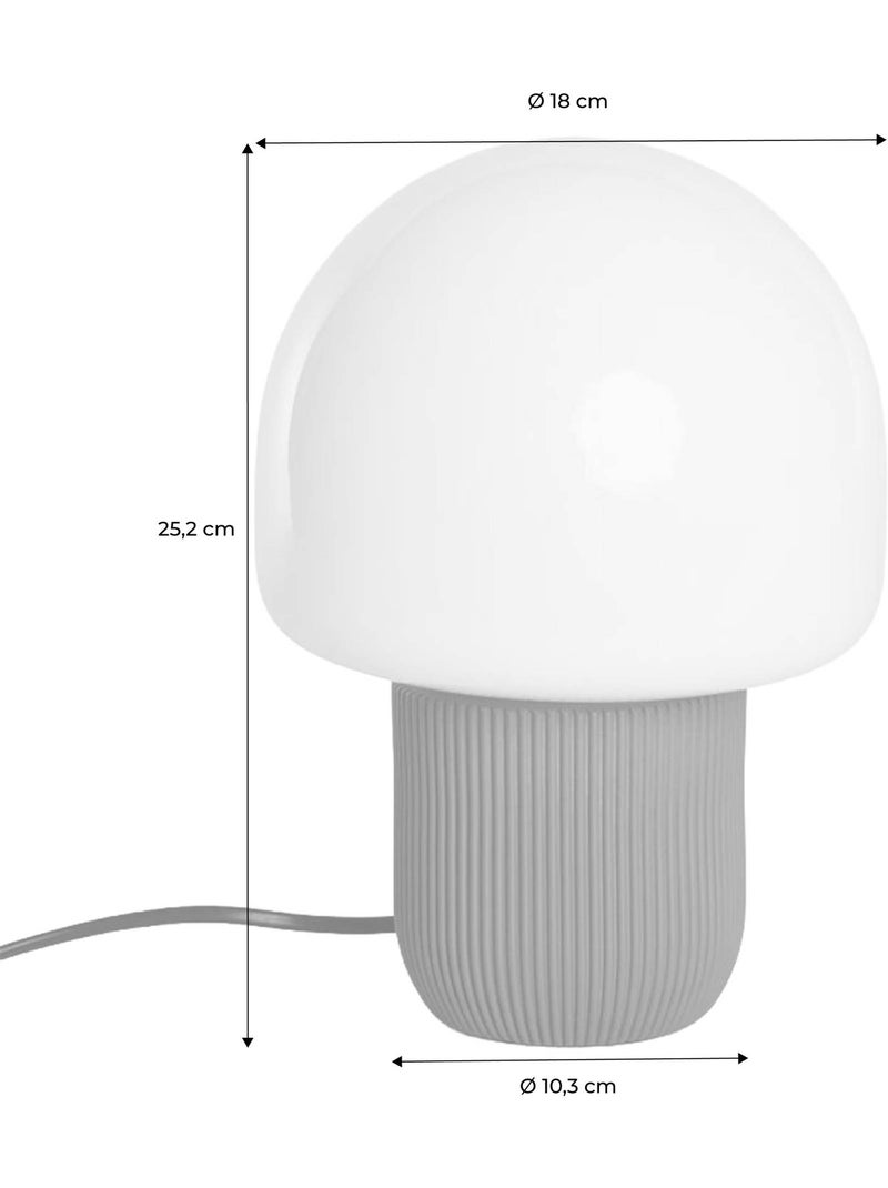 Lampe de table intérieur résine et PVC Ø18cm Sano Marron - Kiabi