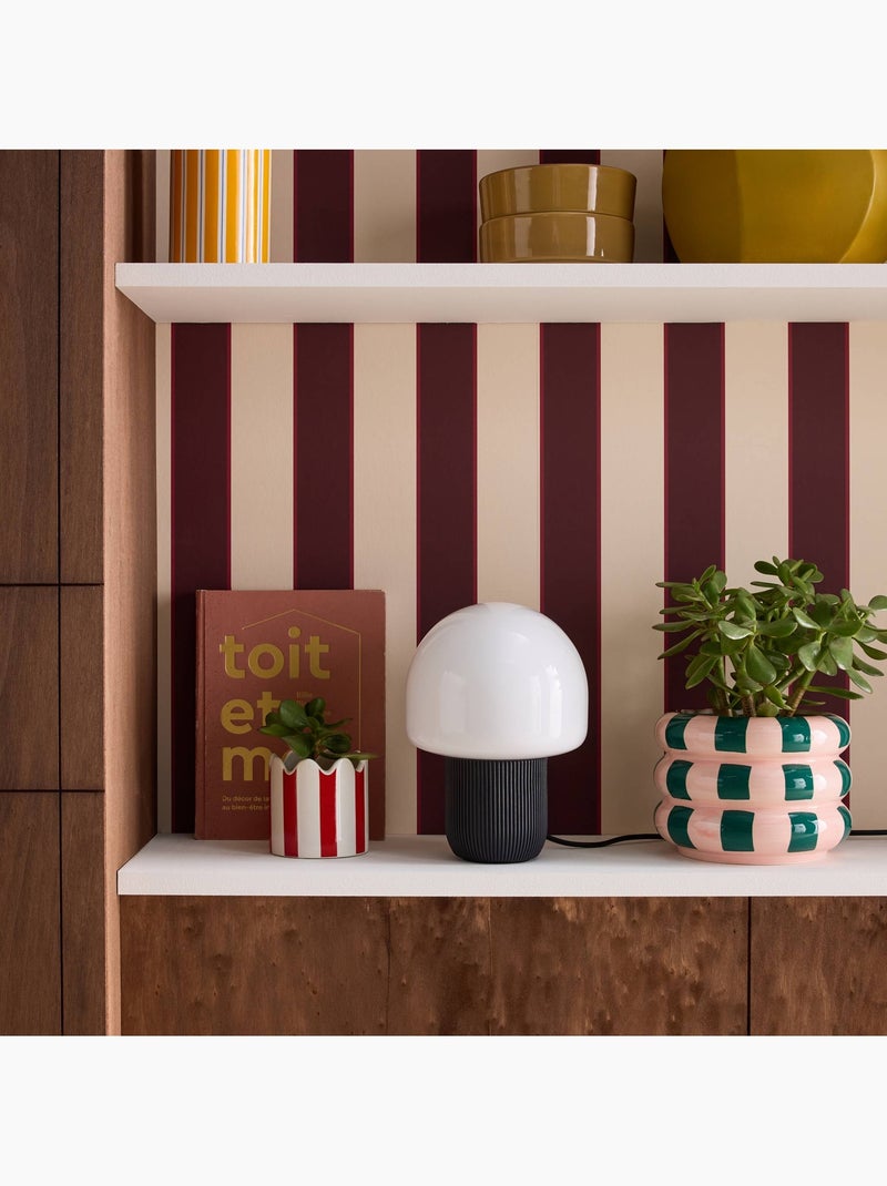 Lampe de table intérieur résine et PVC Ø18cm Sano Noir - Kiabi