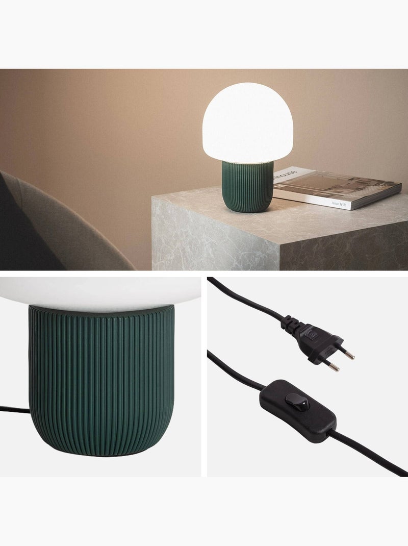 Lampe de table intérieur résine et PVC Ø18cm Sano Vert - Kiabi