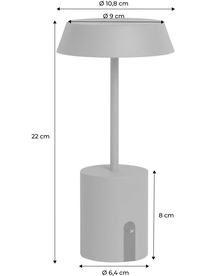 Lampe de table intérieur/extérieur LED métal Ø10,8cm Nala Beige - Kiabi