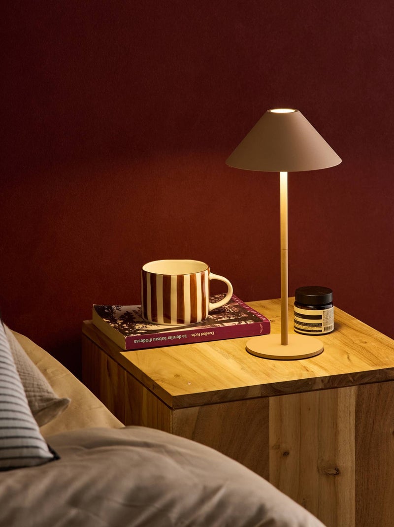 Lampe de table intérieur/extérieur LED sans fil H 32cm Adam Beige - Kiabi