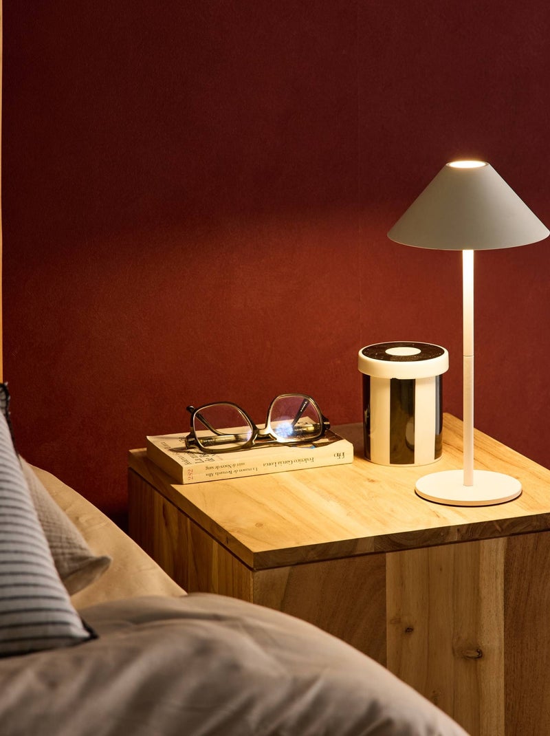 Lampe de table intérieur/extérieur LED sans fil H 32cm Adam Blanc - Kiabi