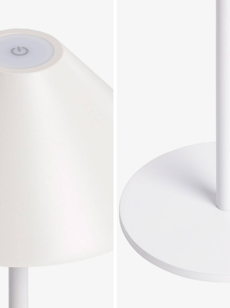 Lampe de table intérieur/extérieur LED sans fil H 32cm Adam Blanc - Kiabi