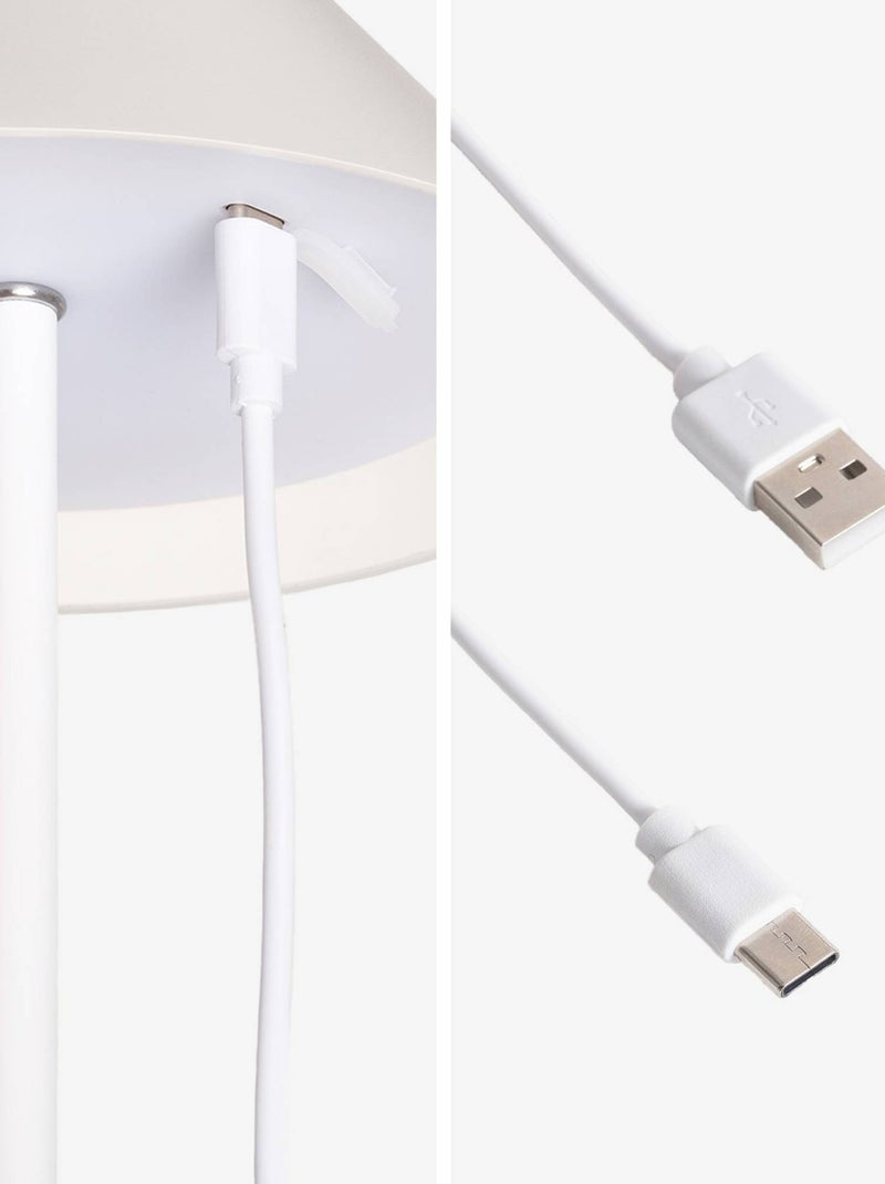 Lampe de table intérieur/extérieur LED sans fil H 32cm Adam Blanc - Kiabi