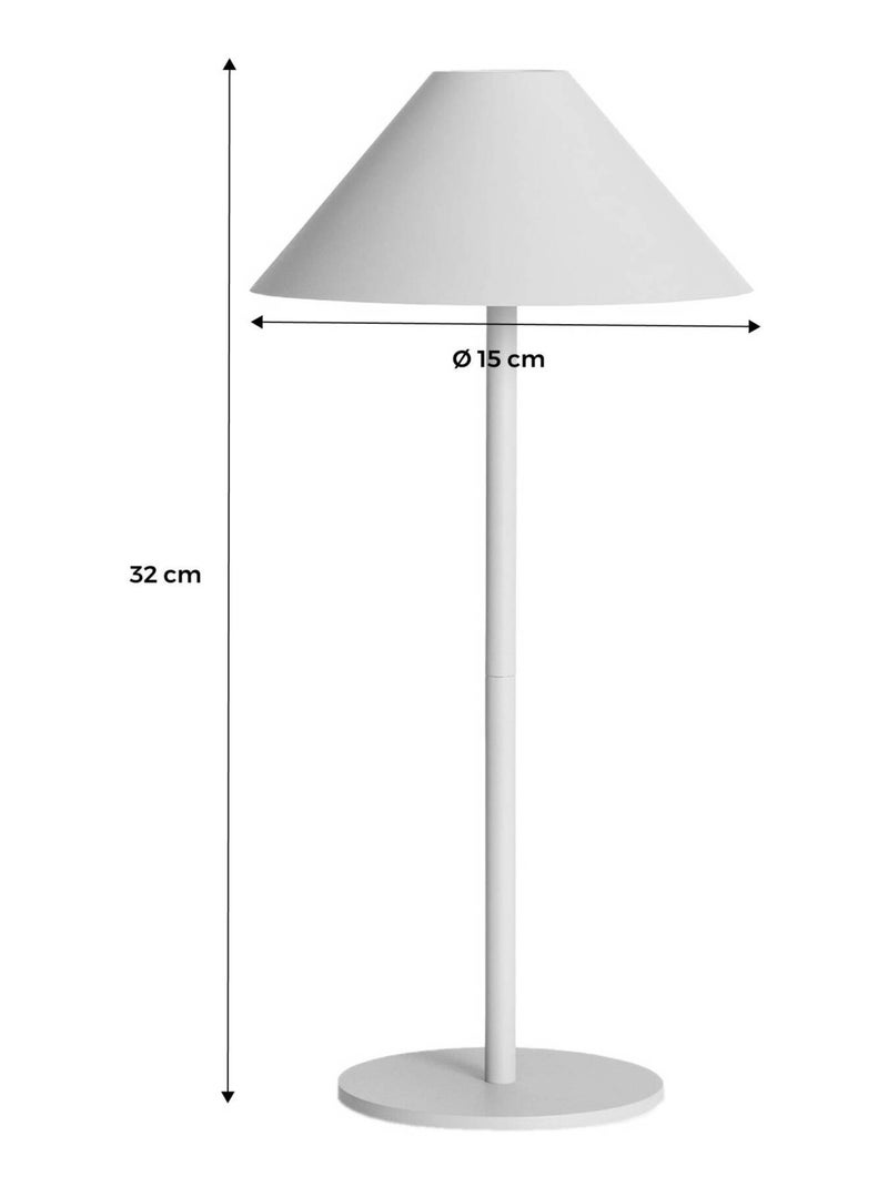 Lampe de table intérieur/extérieur LED sans fil H 32cm Adam Noir - Kiabi