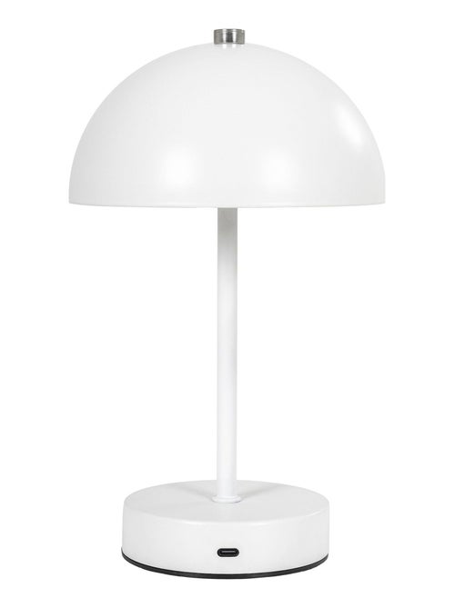 Lampe de table LED Holt - Lampe de table rechargeable, blanche/acier - Kiabi