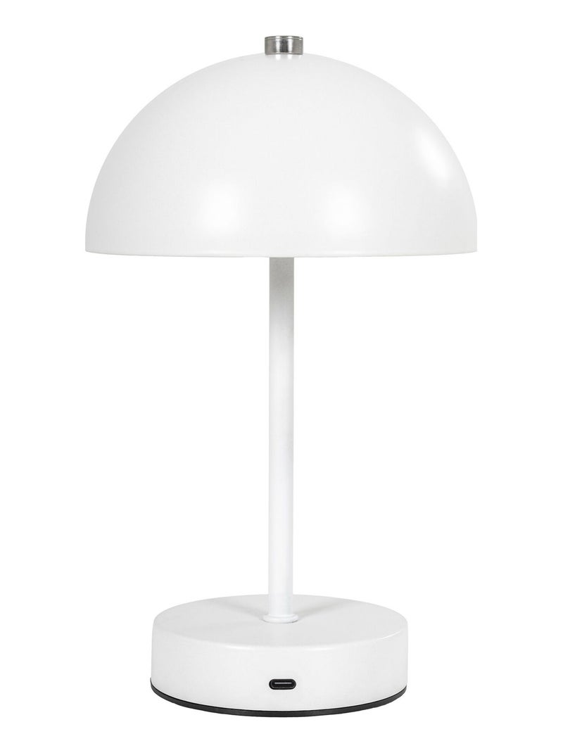 Lampe de table LED Holt - Lampe de table rechargeable, blanche/acier Blanc - Kiabi