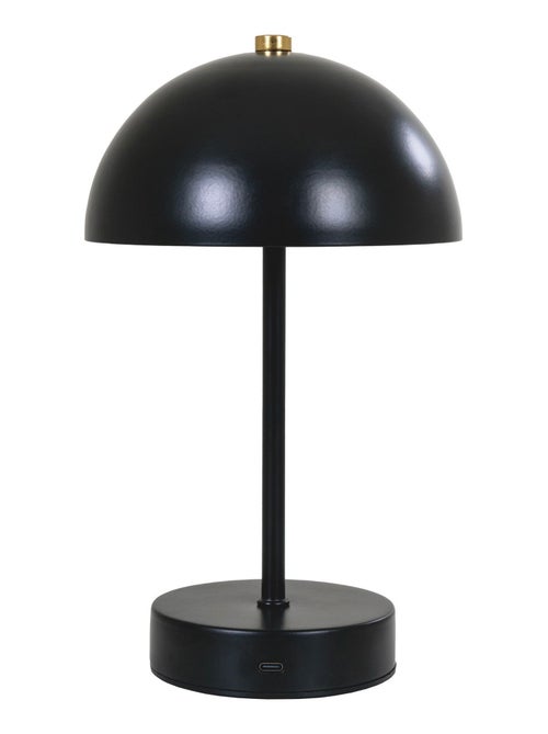 Lampe de table LED Holt - Lampe de table rechargeable, noir/laiton - Kiabi