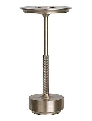 Lampe de table LED Lyneham - Lampe de table rechargeable, argentée