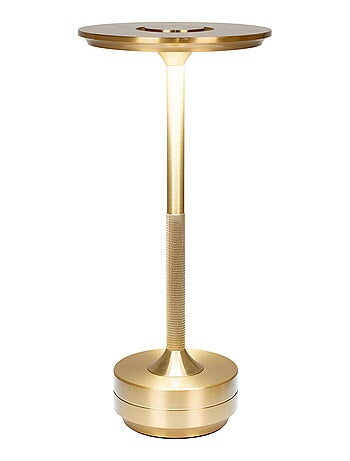 Lampe de table LED Lyneham - Lampe de table rechargeable en laiton