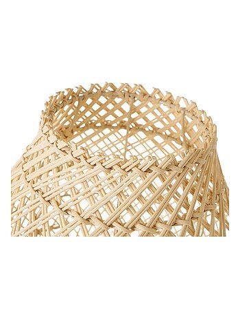 Lampe de table naturelle arrondie en rotin
