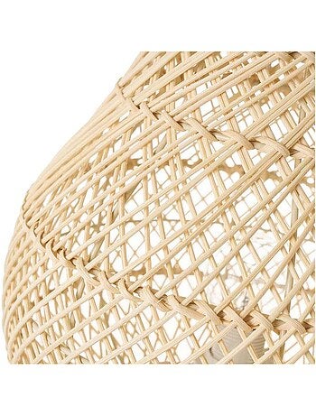 Lampe de table naturelle arrondie en rotin