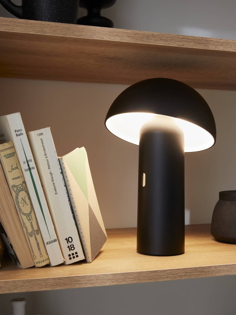 Lampe de table nomade intérieur/extérieur sans fil à tête orientable H 28cm Thom Noir - Kiabi