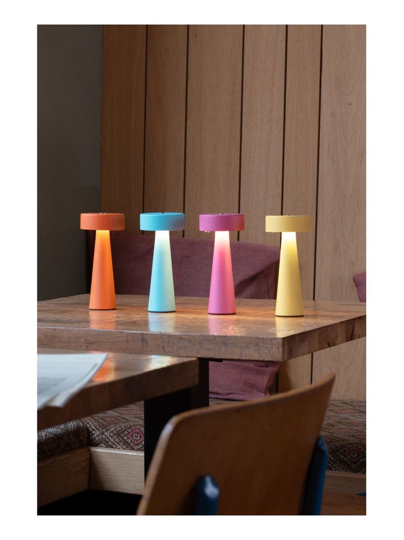 Lampe de table rechargeable LED LUMEA Jaune - Kiabi
