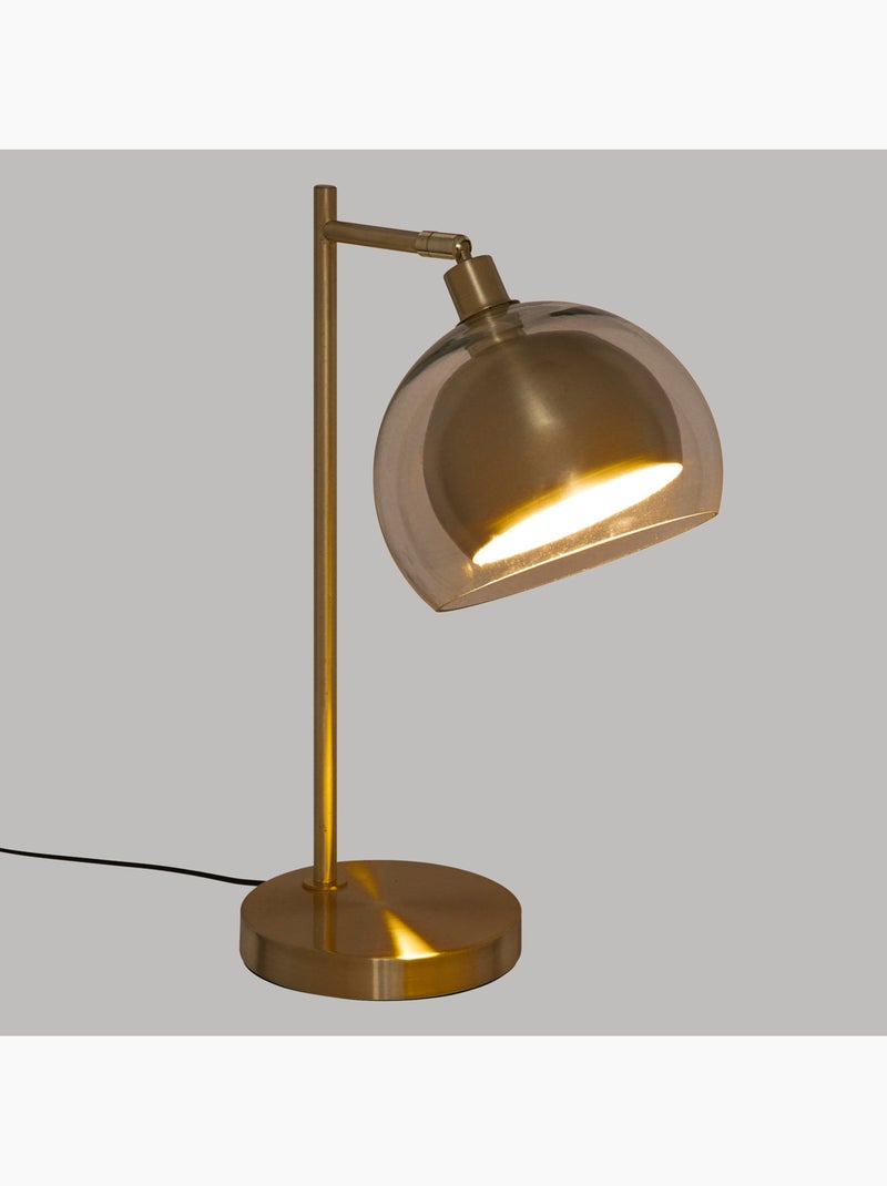 Lampe double abat-jour verre et métal rivi Doré - Kiabi