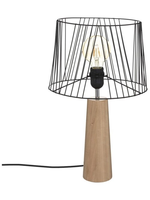 Lampe droite Joe noir H46 - Kiabi