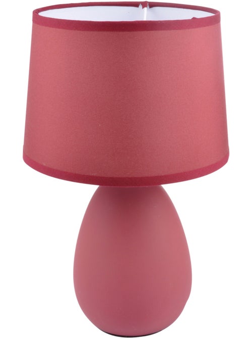 Lampe effet mat lie de vin rouge 41 cm - Kiabi Lampe effet mat lie de vin rouge 41 cm - Kiabi