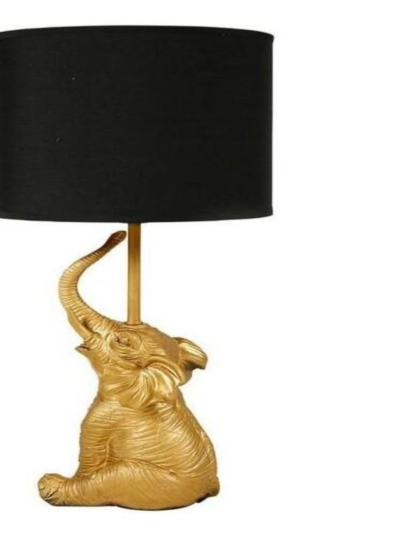 Lampe éléphant résine dorée Doré/or - Kiabi