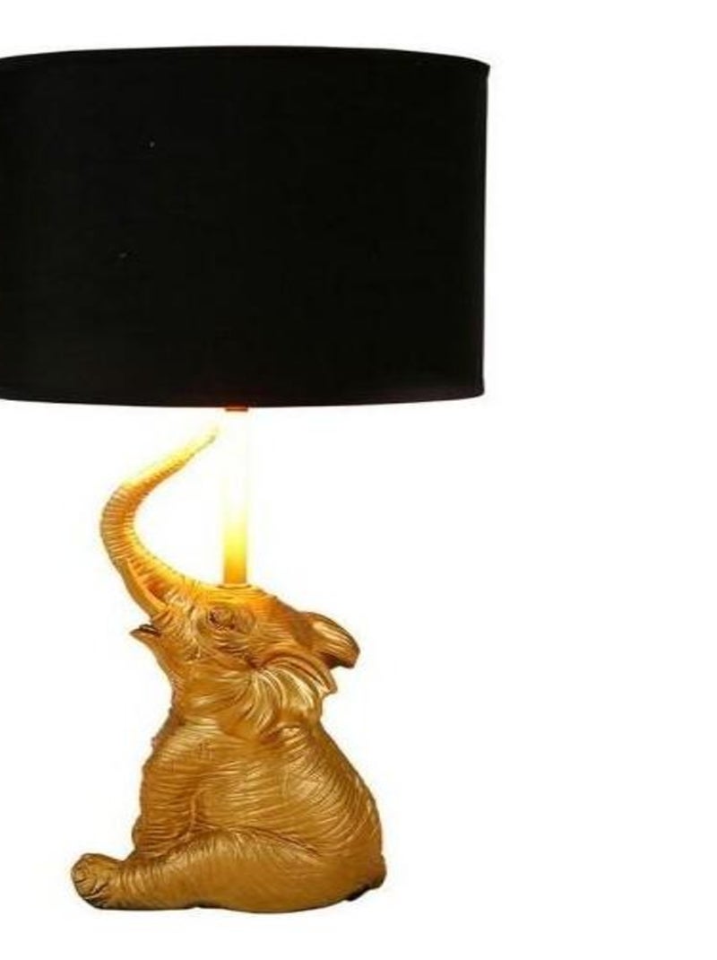 Lampe éléphant résine dorée Doré/or - Kiabi