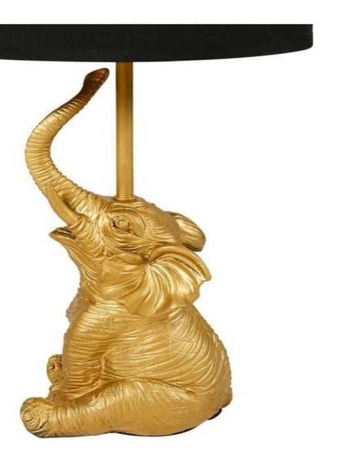 Lampe éléphant résine dorée - Kiabi
