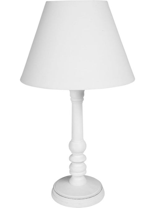 Lampe en bois charme blanc - Kiabi Lampe en bois charme blanc - Kiabi