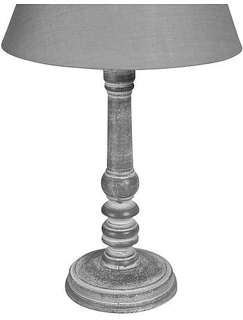 Lampe en bois charme gris