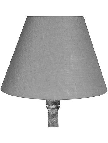 Lampe en bois charme gris