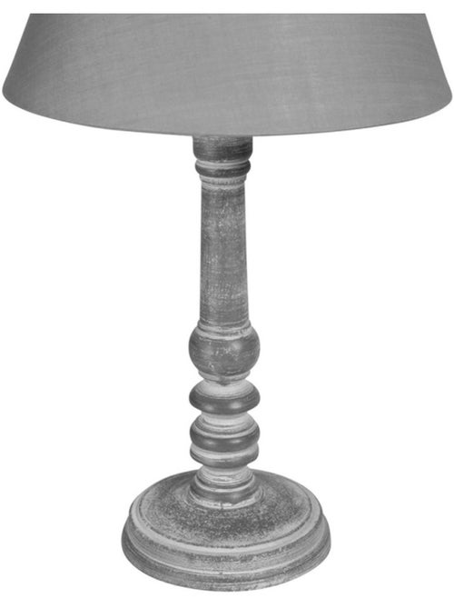 Lampe en bois charme gris - Kiabi