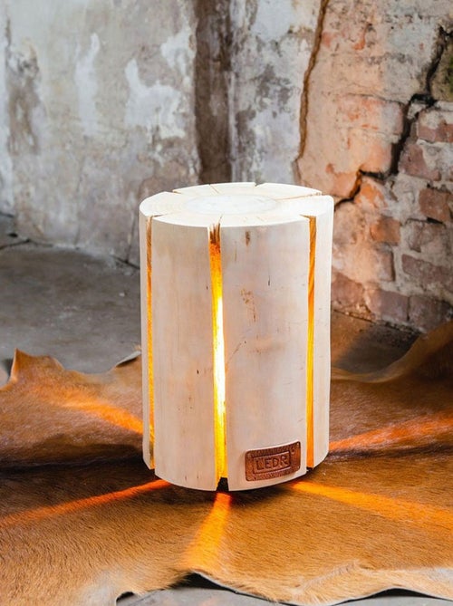 Lampe en bois de cerisier taille m eco friendly - Kiabi