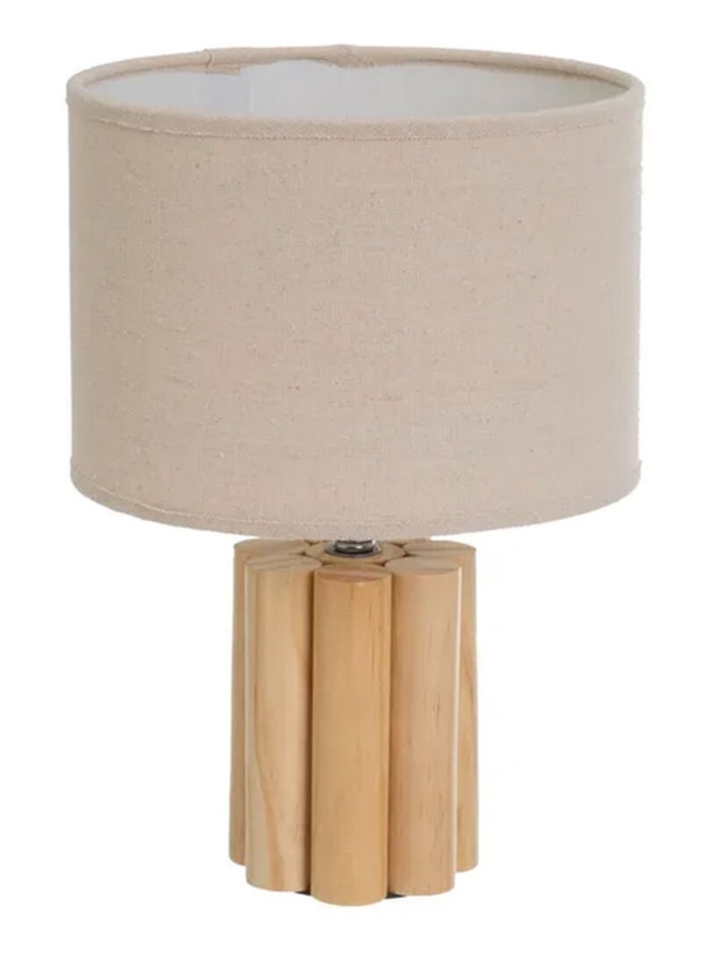 Lampe en bois de pin Beige - Kiabi