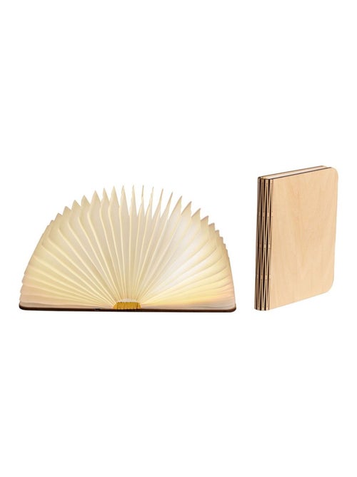 Lampe en bois d'érable en forme de livre - Kiabi