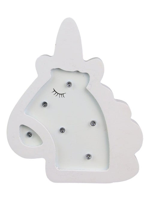 Lampe en bois enfant Licorne - H. 13 cm - Kiabi