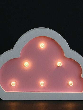 Lampe en bois enfant Nuage - H. 9 cm