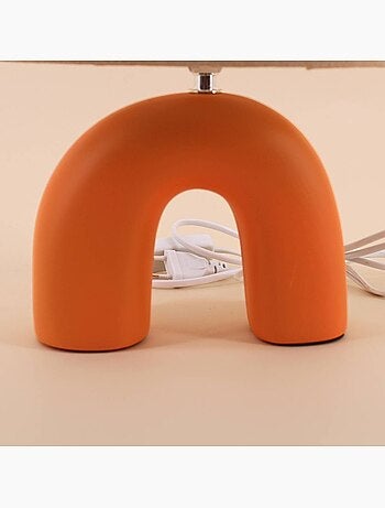 Lampe en céramique arche terracotta