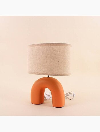 Lampe en céramique arche terracotta