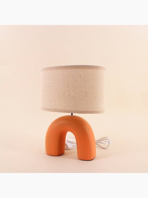 Lampe en céramique arche terracotta - Kiabi