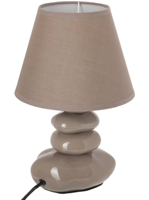 Lampe en céramique avec abat-jour en tissu leny - Kiabi