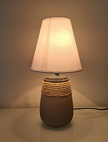 Lampe en céramique et corde