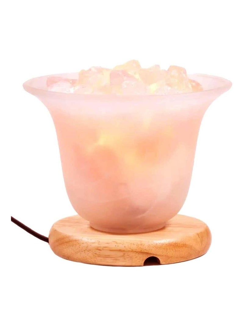 Lampe en cristaux de quartz rose et sel Orange - Kiabi