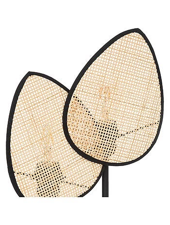 Lampe en forme de feuilles en rotin