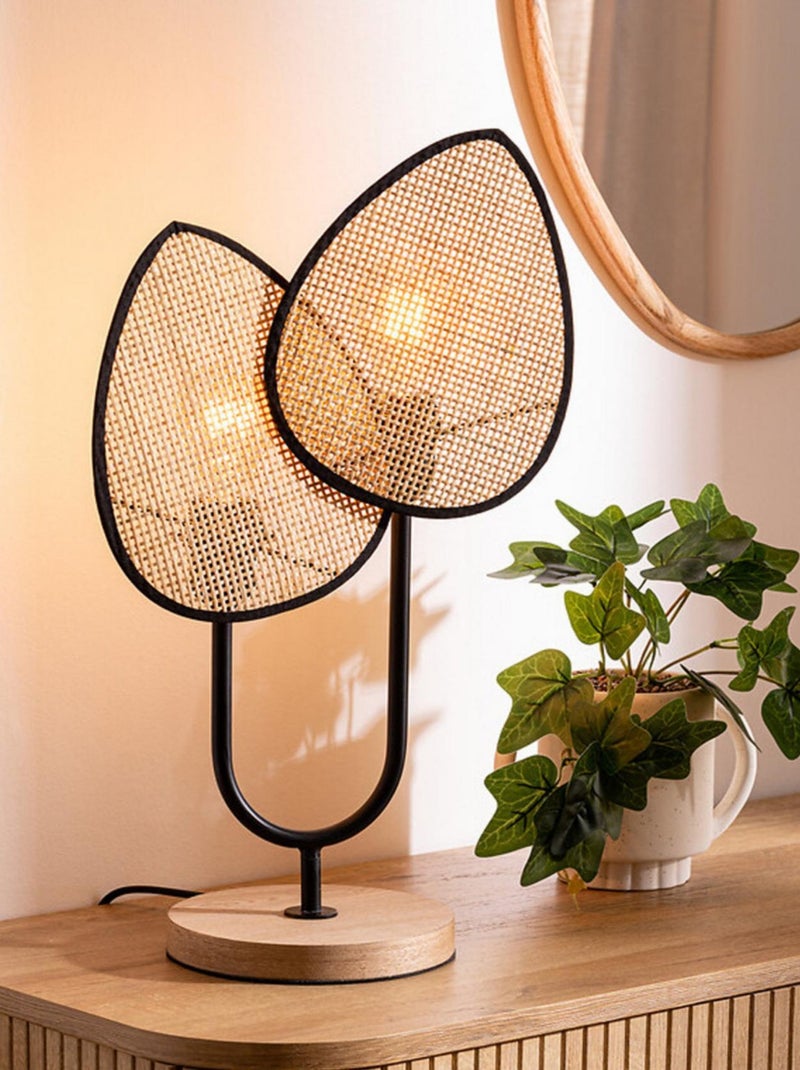 Lampe en forme de feuilles en rotin Beige - Kiabi