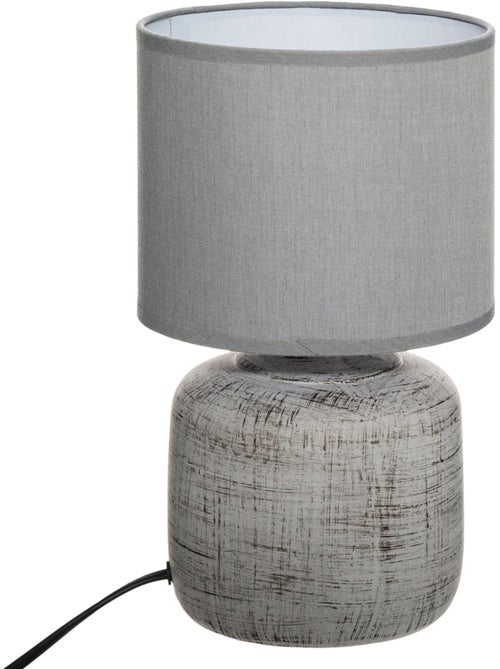 Lampe en grès abat-jour coton SALTA - Kiabi Lampe en grès abat-jour coton SALTA - Kiabi