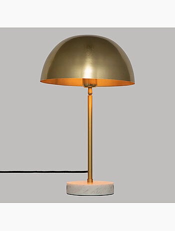 Lampe en marbre et métal doré lilio
