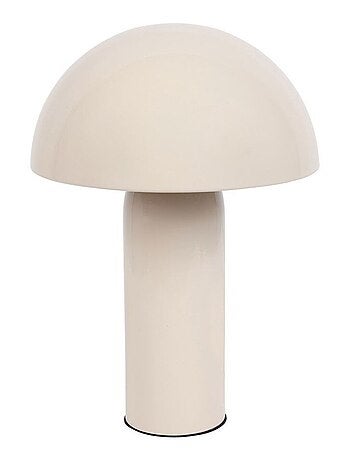 Lampe en métal champignon coloris beige