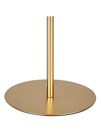 Lampe en métal doré avec abat-jour bambou
