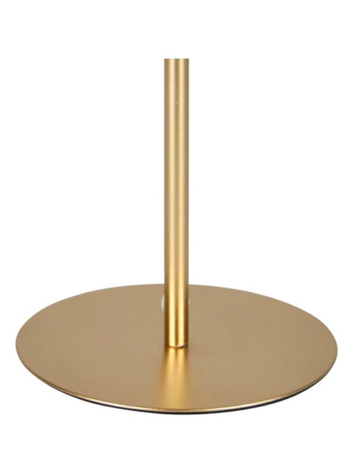 Lampe en métal doré avec abat-jour bambou - Kiabi