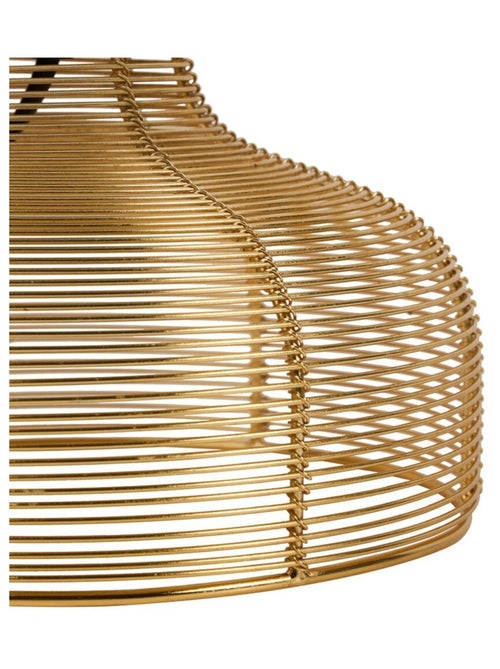 Lampe en métal doré avec abat-jour blanc - Kiabi