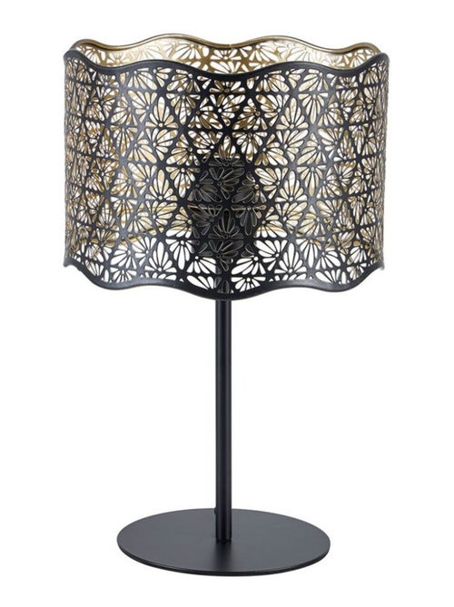 Lampe en métal noire et dorée - Kiabi